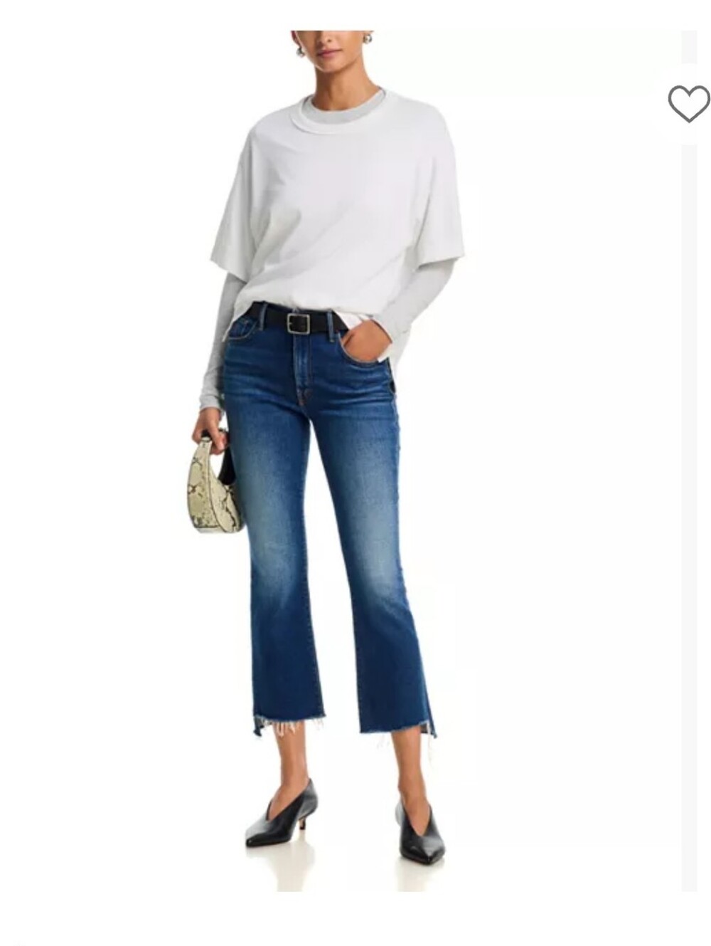 Mother The Insider Crop Step Fray jeans Bad Reputation Wash Size 25 Ankle